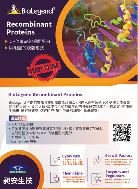 BioLegend 即用型的重組蛋白(Recombinant protein) - 即用型的重組蛋白,細胞因子,細胞素,細胞介素,Recombinant protein,chemokine,Cytokine