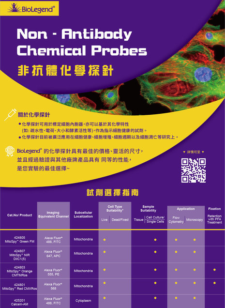 非抗體化學探針 - 細胞核 ( Nucleus) 與細胞骨架 (Actin) 染劑(chemical probes)